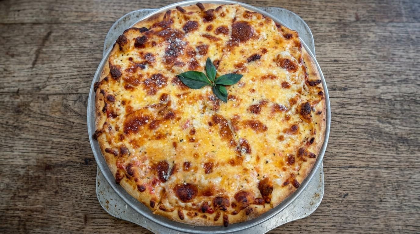 Pink Pizza — homemade at The Sauce Lady, Naples, Florida